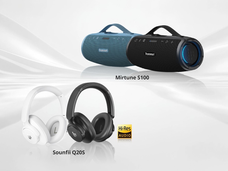 Tronsmart представляет беспроводную колонку Mirtune S100 и наушники Sounfii Q20S с Hi-Res Audio